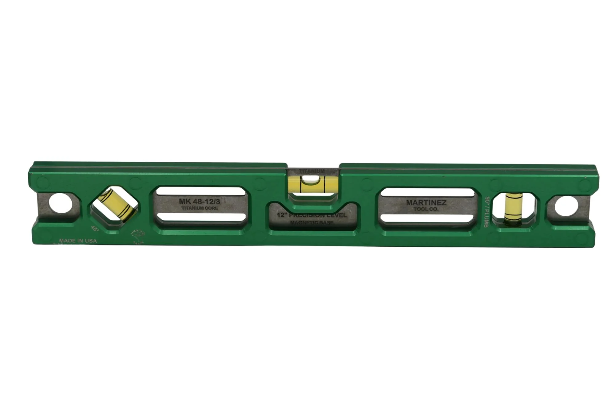 Martinez Titanium 12" Magnetic Torpedo and Conduit Level - Green - Image 2